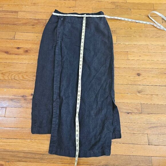 Eskandar Black Linen Maxi Skirt Size 0 - Picture 4 of 7